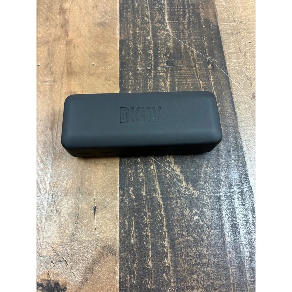 DKNY Black Hard Shell Eyeglass Sunglass Case Matte Logo Clamshell Protector